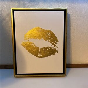 Metallic Kiss Print Framed Art